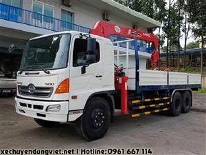 Xe tải 3 chân HINO FL8JTSL gắn cẩu 5 tấn UNIC model URV554